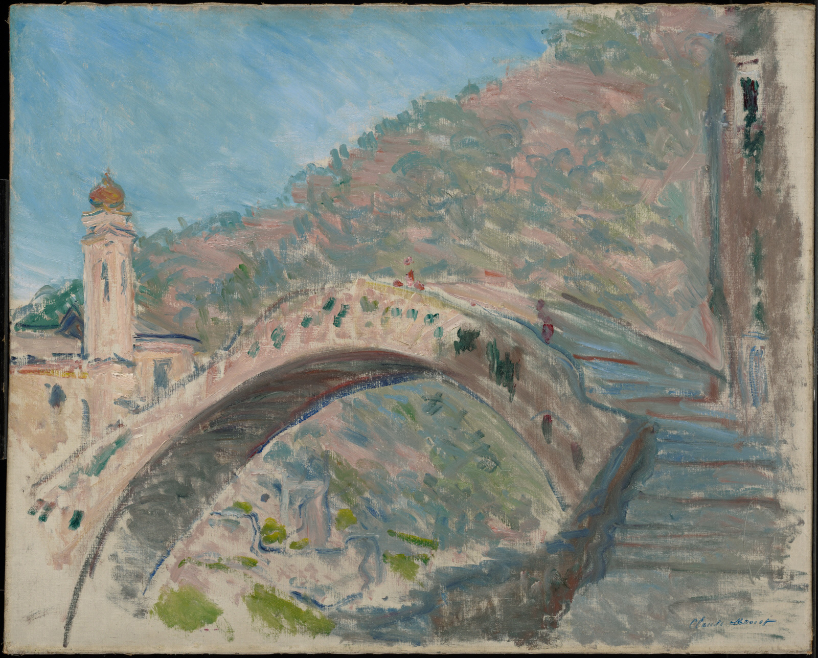 Claude Monet, L'Antico ponte sul Nervia a Dolceacqua (1884; olio su tela, 65 x 81 cm; Williamstwon, Sterling & Francine Clark Art Institute) 