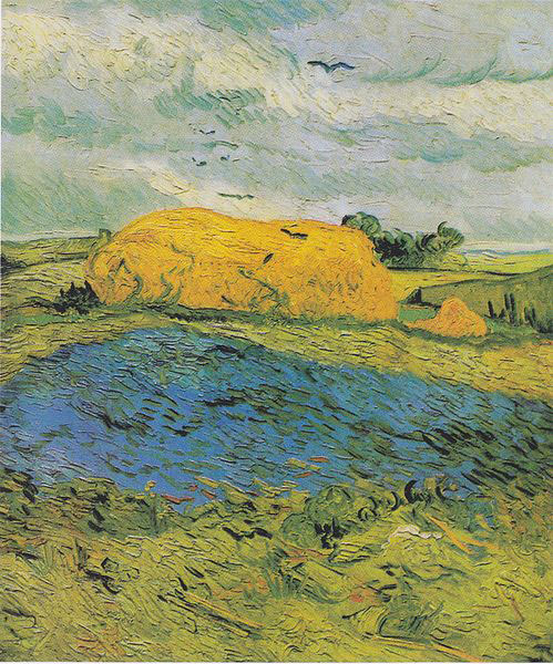 Vincent Van Gogh, Covone di grano sotto un cielo nuvoloso