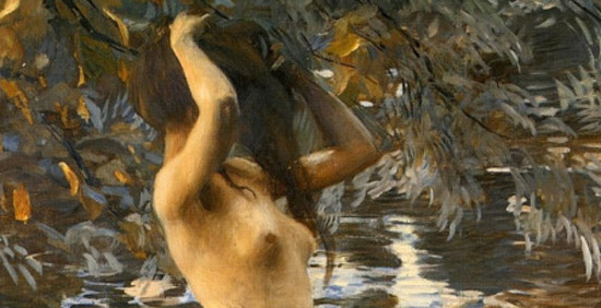 Ettore Tito, Il bagno, particolare