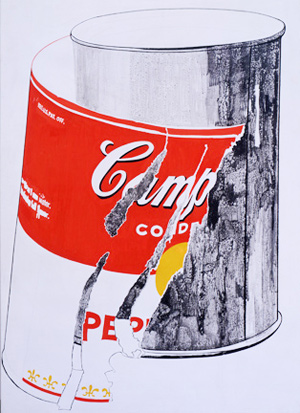 Andy Warhol, Big torn Campbell's soup can