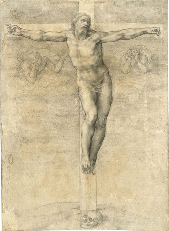 La Crocifissione per Vittoria Colonna, disegno del British Museum