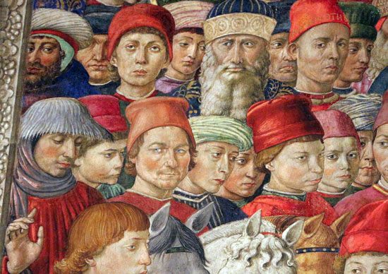 Benozzo Gozzoli, Ritratto di Marsilio Ficino nella Cappella dei Magi