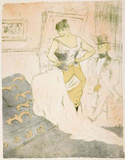 Henri de Toulouse-Lautrec, Femme en corset - Conquête de passage