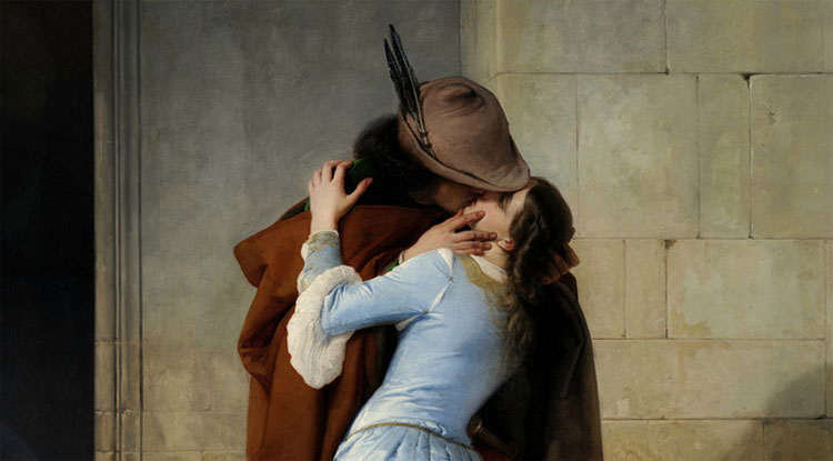 L'amore secondo Francesco Hayez. Da quello romantico a quello segreto,  cinque opere del grande pittore