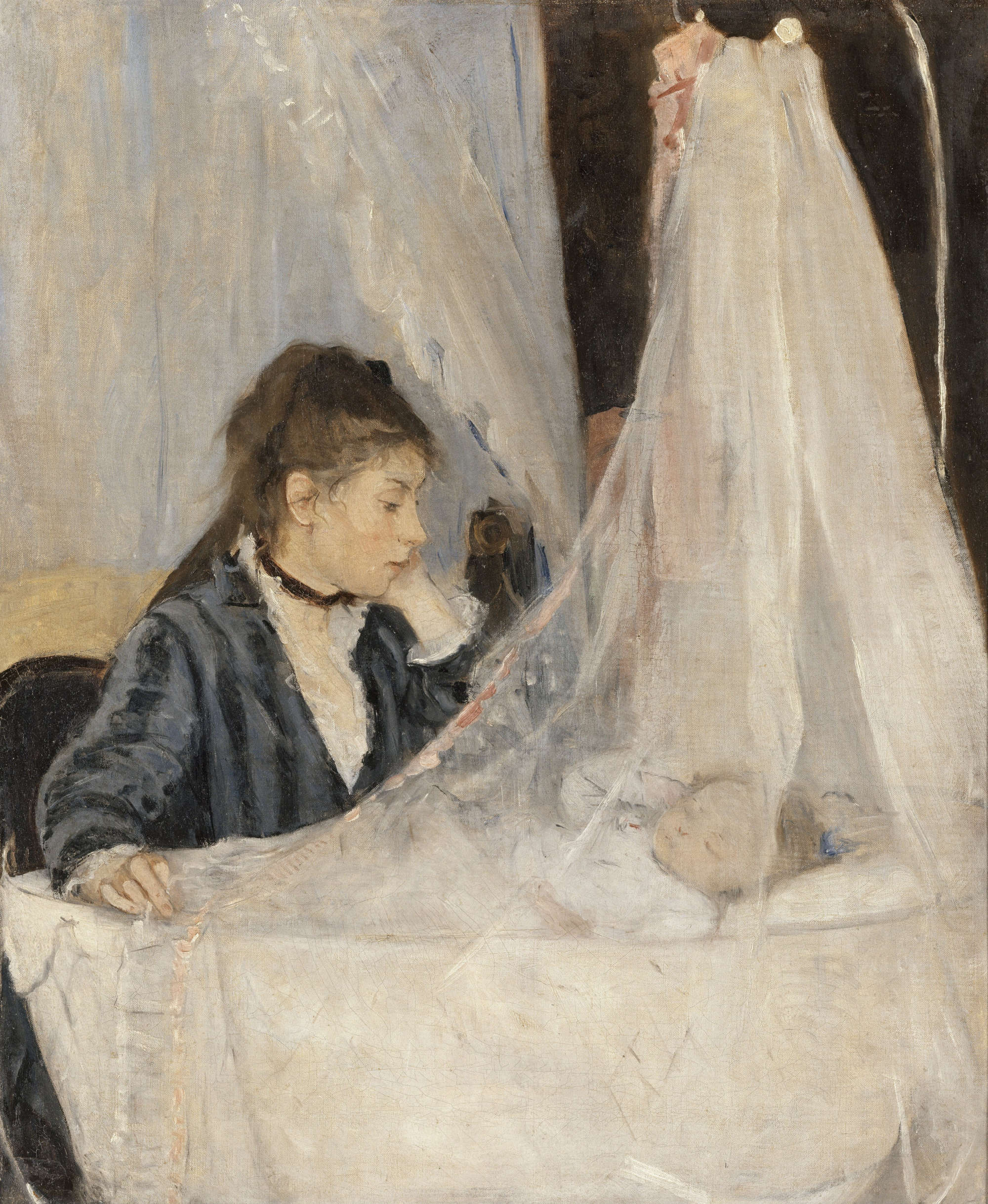 Berthe Morisot, The Cradle (1872; oil on canvas, 46 x 56 cm; Paris, Musée d'Orsay)
