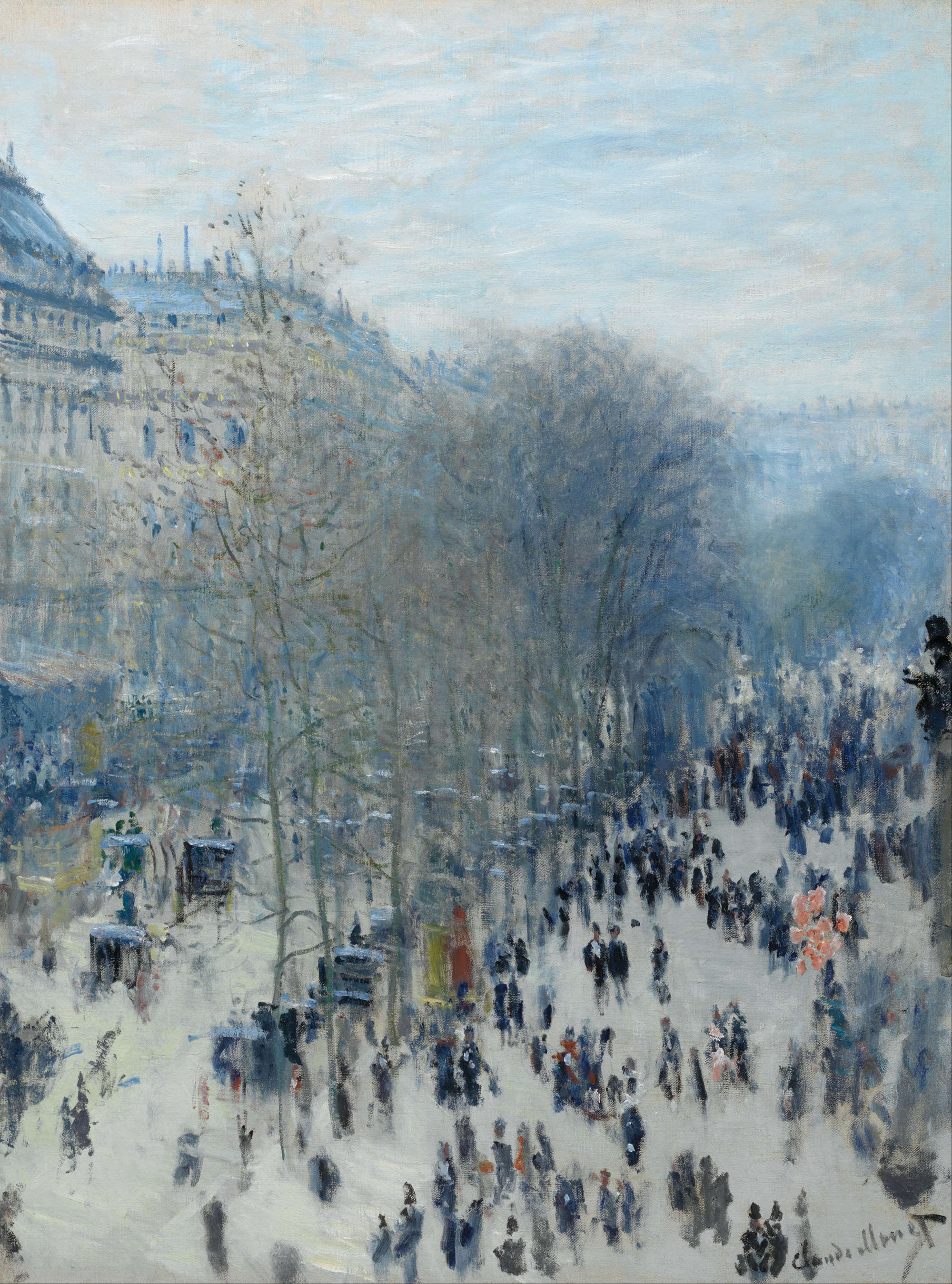 Claude Monet, Boulevard des Capucines (1873-1874; oil on canvas, 80.3 x 60.3 cm; Kansas City, Nelson Atkins Museum of Art)