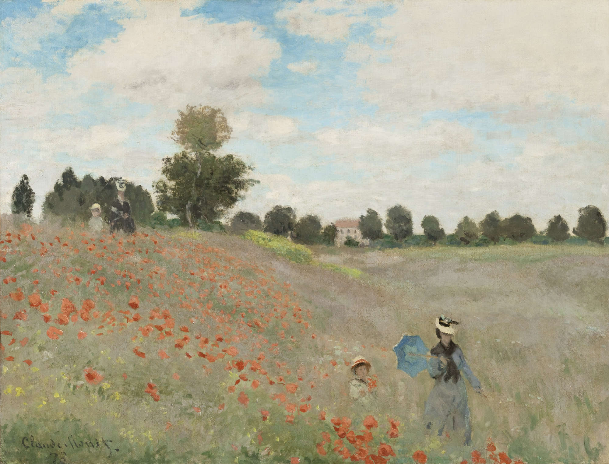 Claude Monet, Poppies (1873; oil on canvas, 50 x 65 cm; Paris, Musée d'Orsay)