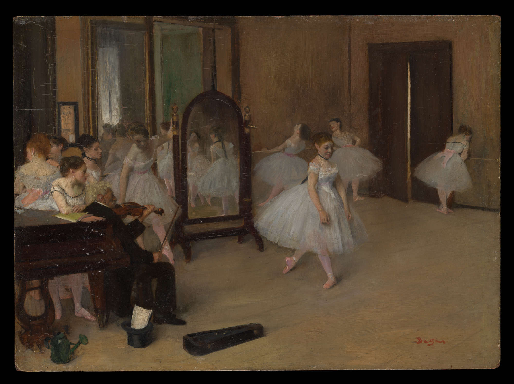 Edgar Degas, The Dancing Lesson (ca. 1870; oil on panel, 19.7 x 27 cm; New York, The Metropolitan Museum of Art)