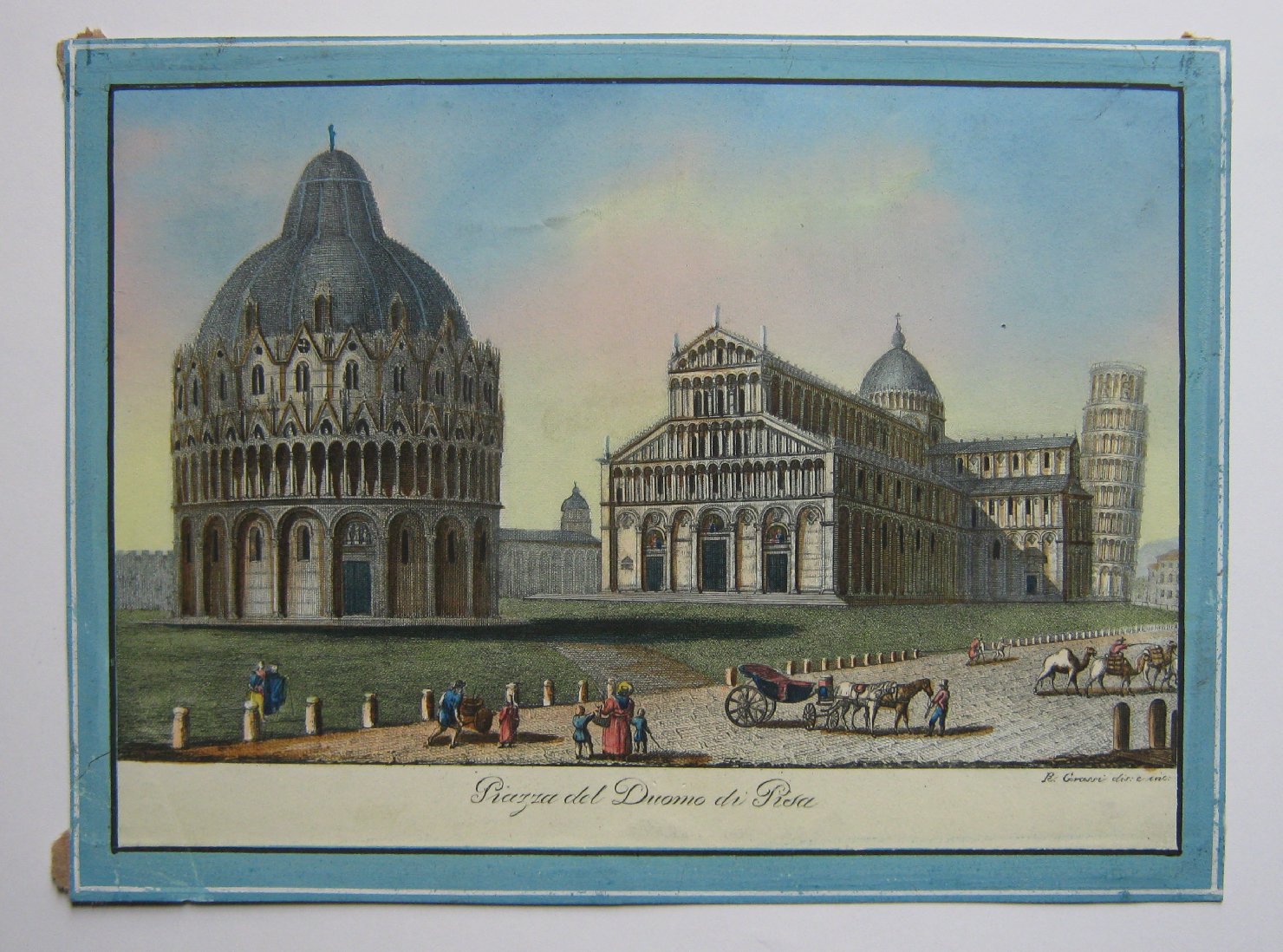 Ranieri Grassi, Piazza del Duomo di Pisa (1851; grabado; Pisa, Museo Nazionale di Palazzo Reale)