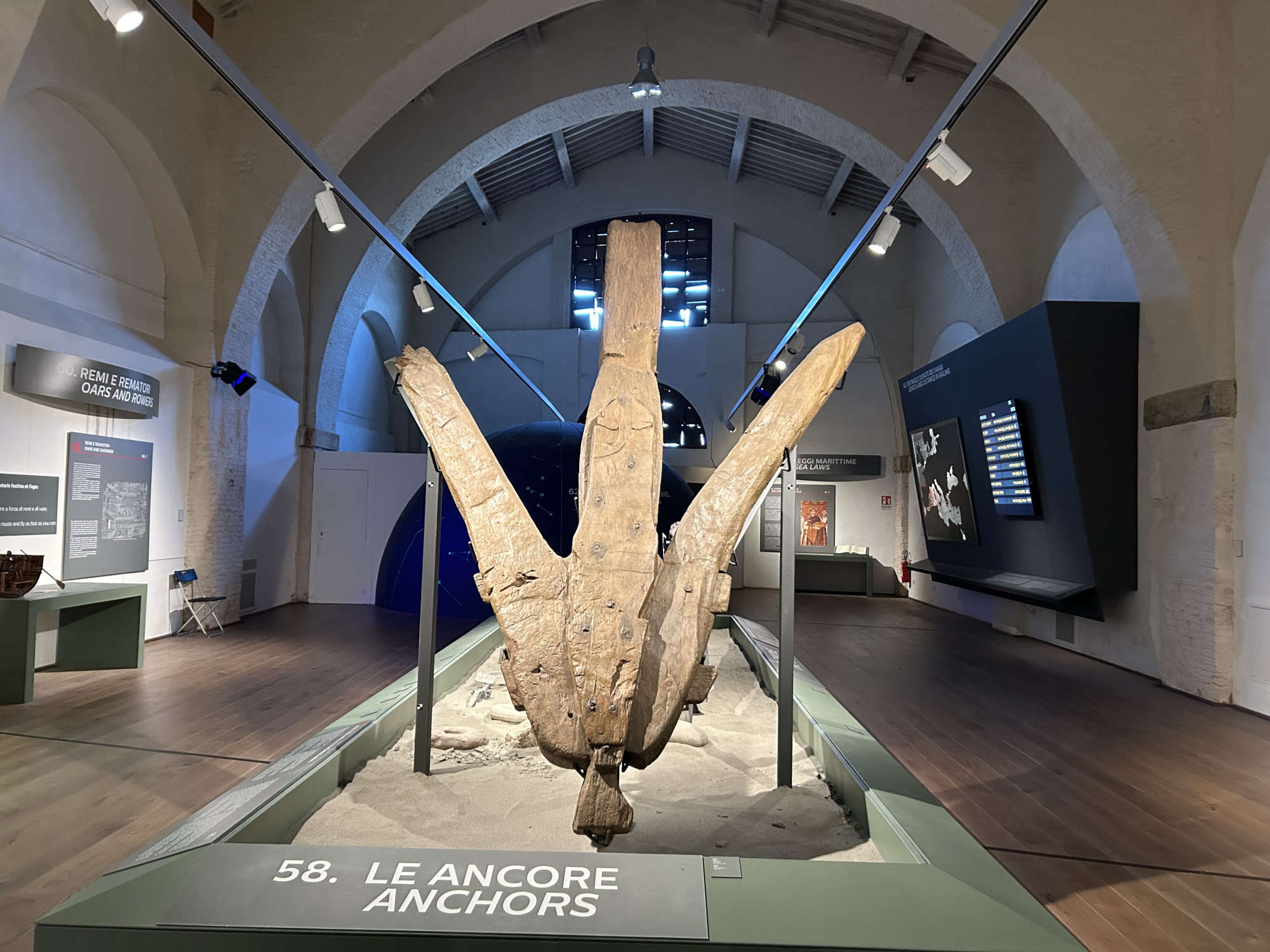 Wooden anchor from ship A, 2nd century AD.