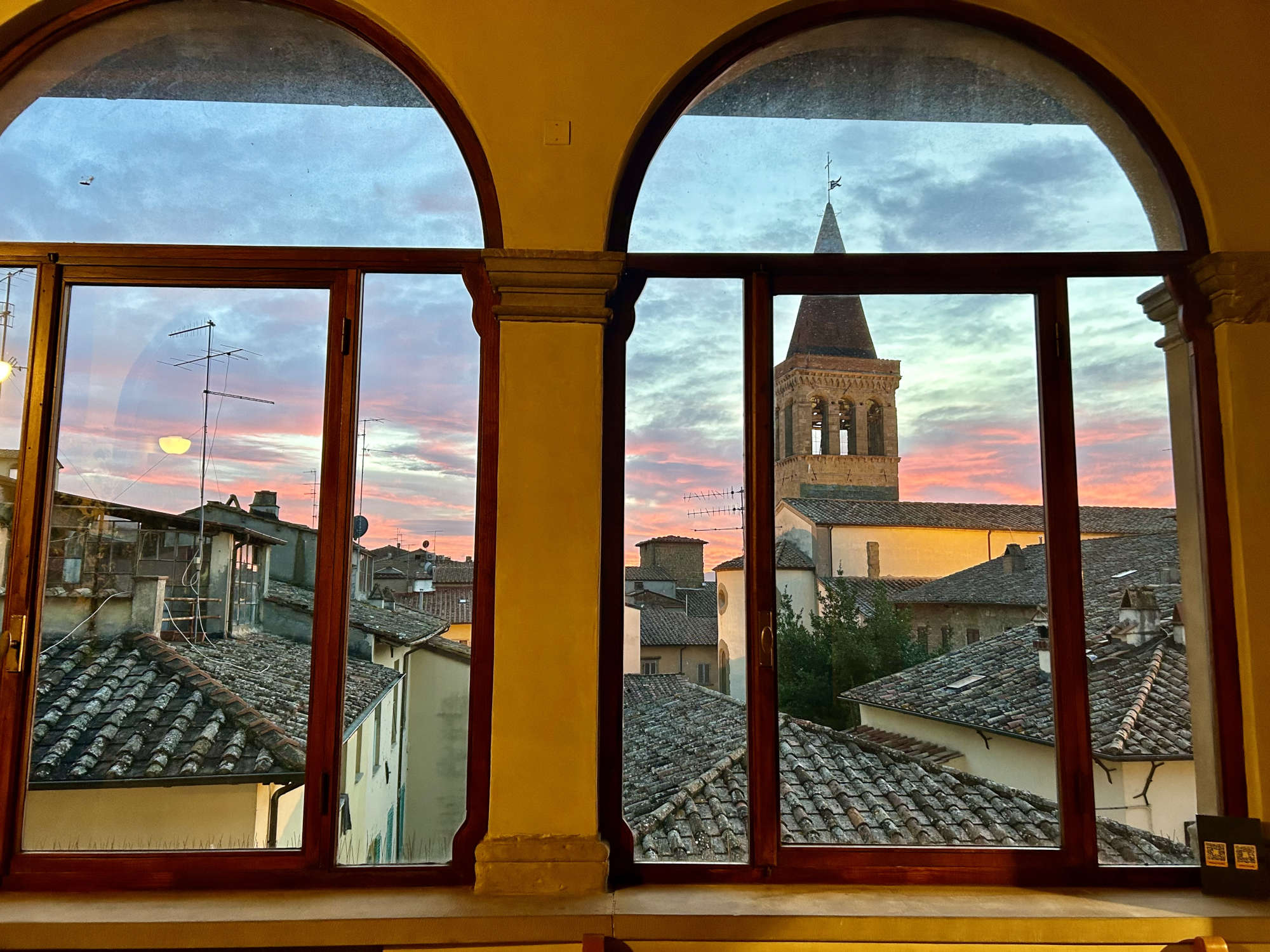 Der Blick auf Sansepolcro von der Loggia