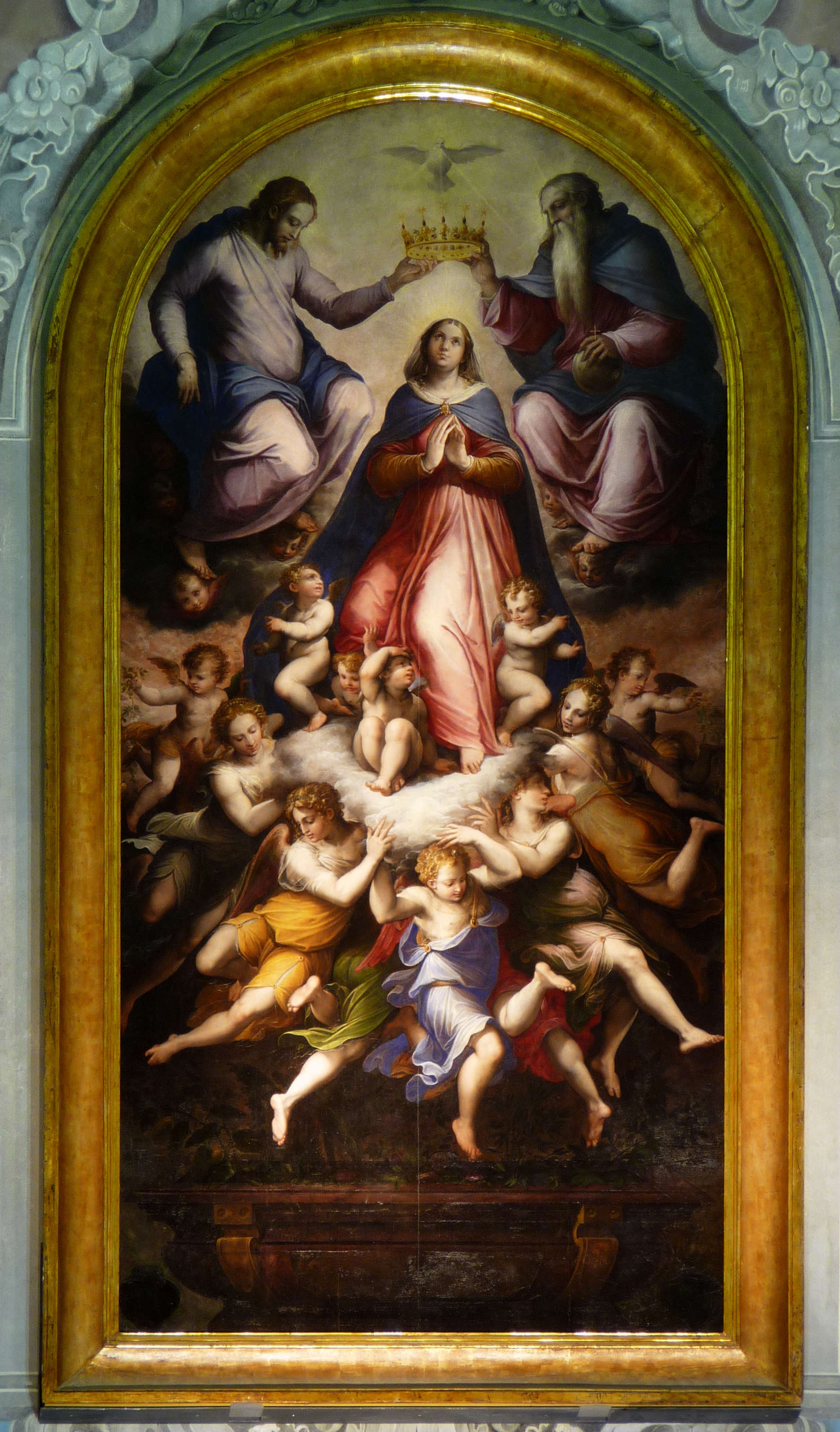 Le couronnement de la Vierge par Giorgio Vasari