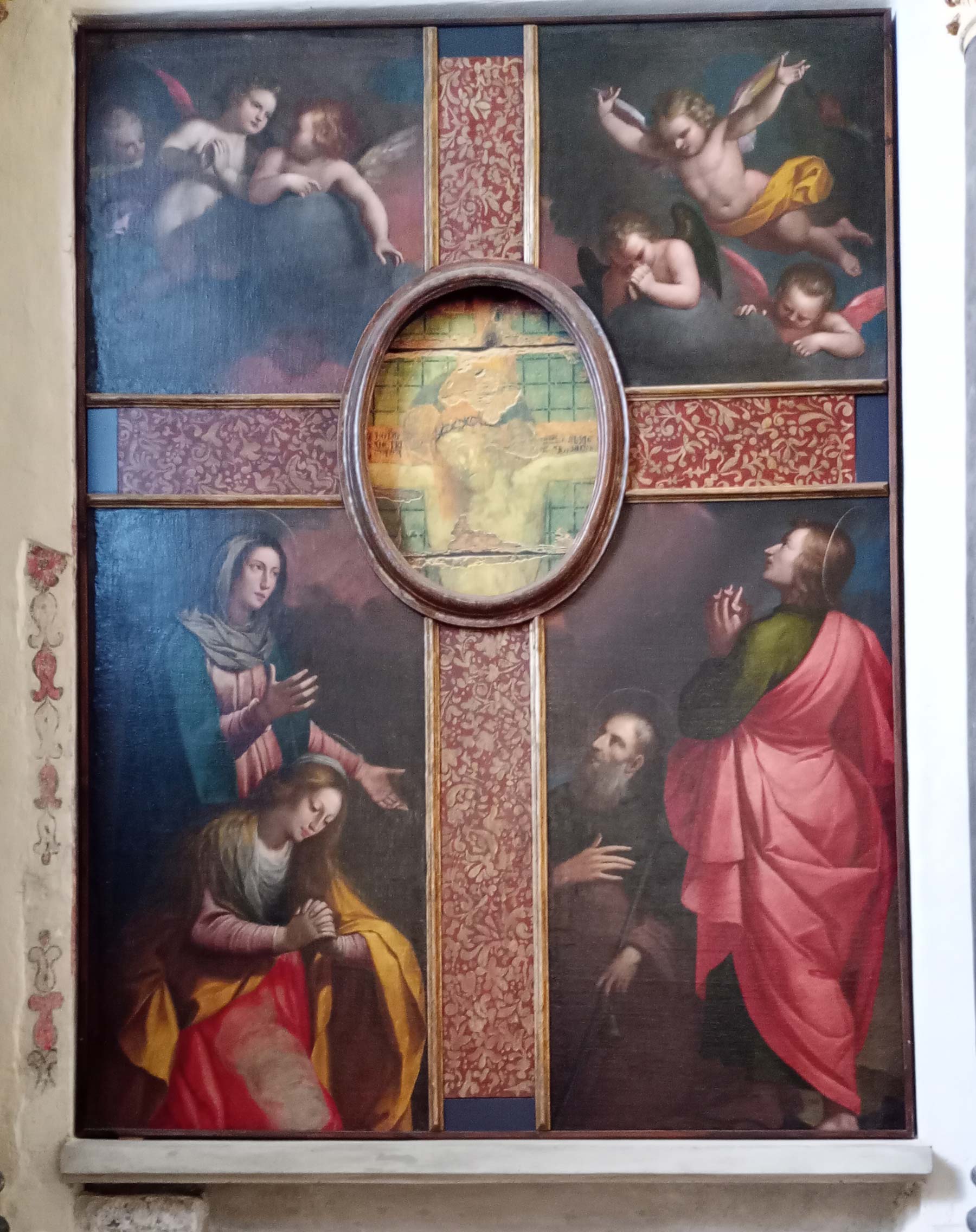 Filippo Martelli's panels around the 15th-century cross.