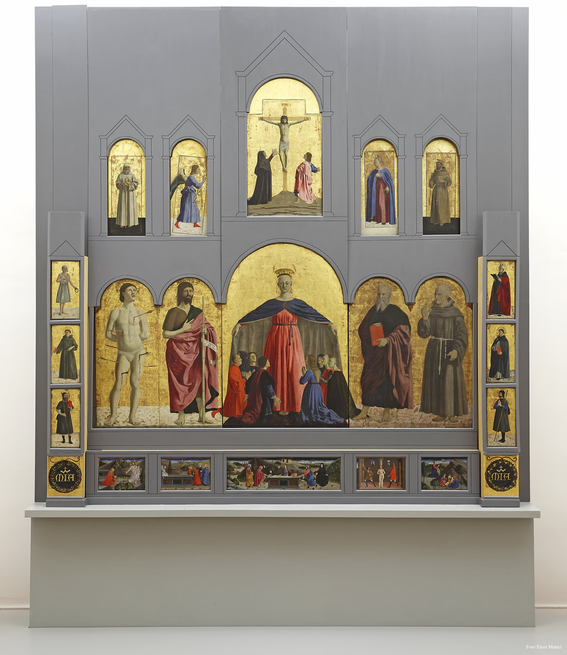 Piero della Francesca, Polyptyque de la Miséricorde (1445-1462 ; huile et tempera sur panneau, 273 x 330 cm ; Sansepolcro, Museo Civico). Photo : Enzo Mattei