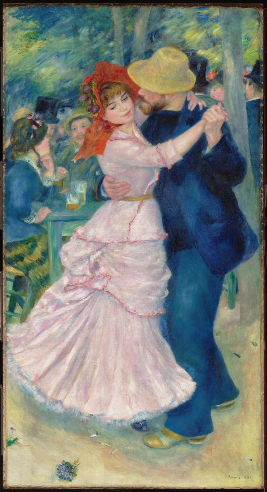 Pierre-Auguste Renoir, Baile de Bougival (1883; óleo sobre lienzo, 181 x 98 cm; Boston, Museo de Bellas Artes)