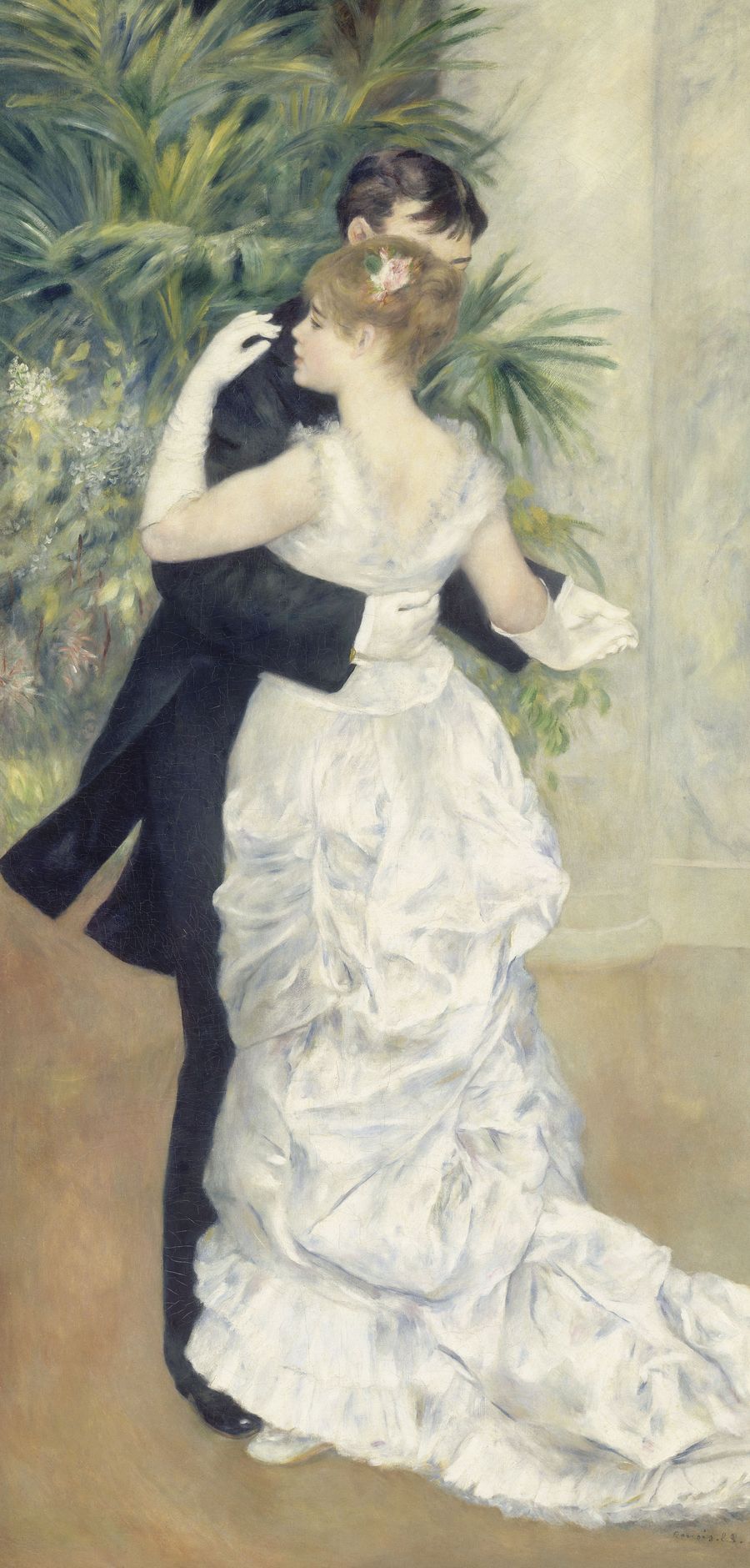 Pierre-Auguste Renoir, Ball in the City (1883; oil on canvas, 179.7 x 89.1 cm; Paris, Musée d'Orsay)