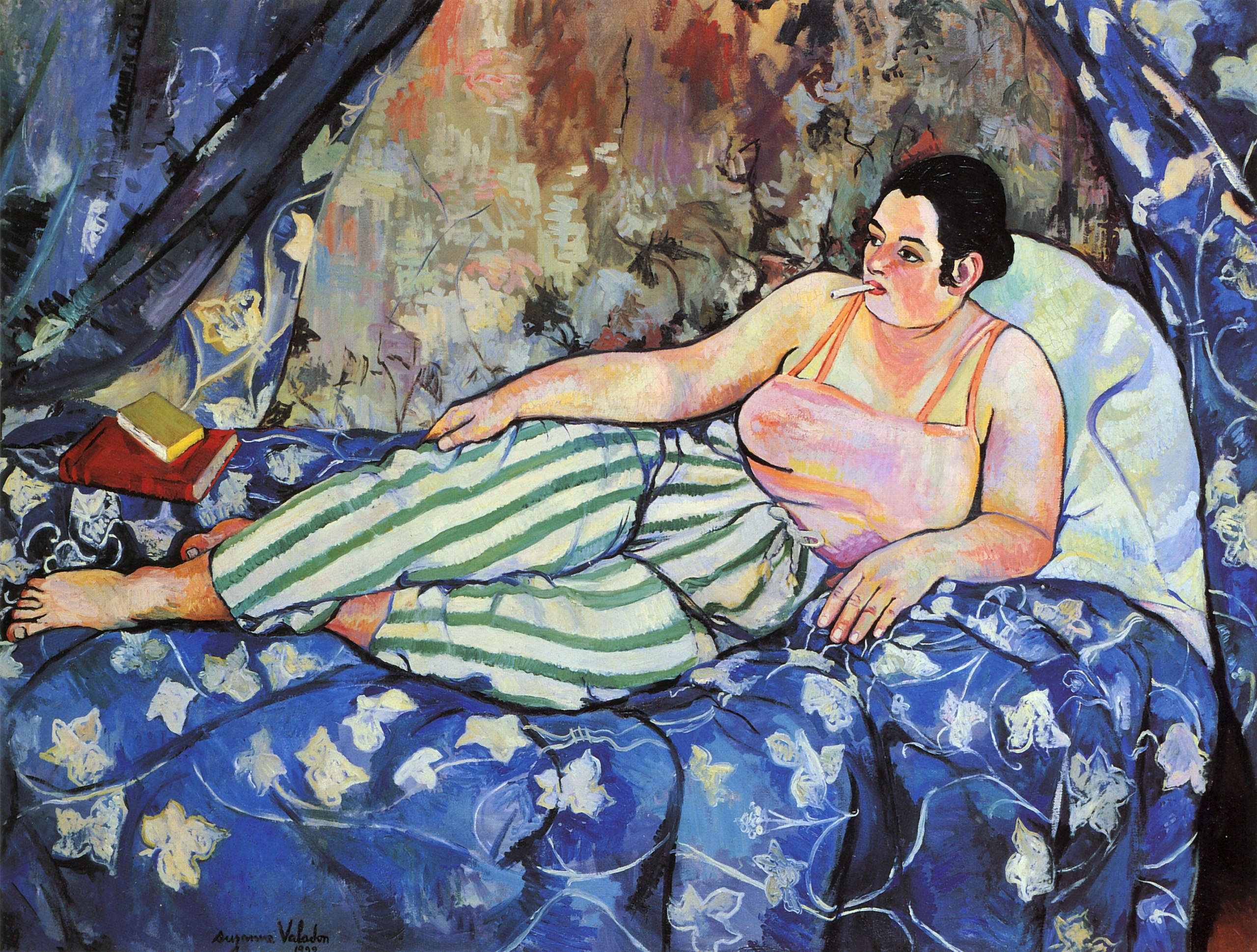 Suzanne Valadon, The Blue Room (1923; oil on canvas, 90 x 116 cm; Limoges, Musée des Beaux Arts)