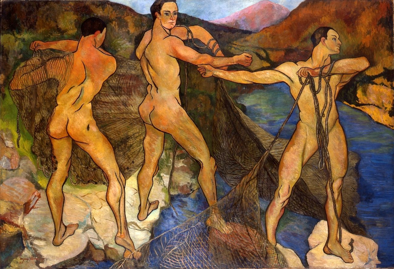 Suzanne Valadon, El lanzamiento de la red (1914; óleo sobre lienzo, 201 x 301 cm; París, Centro Pompidou)