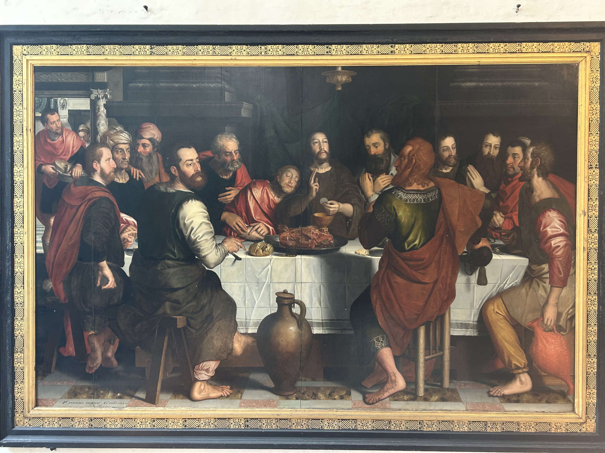 Pieter Pourbus, Letztes Abendmahl, 1562, Öl auf Tafel