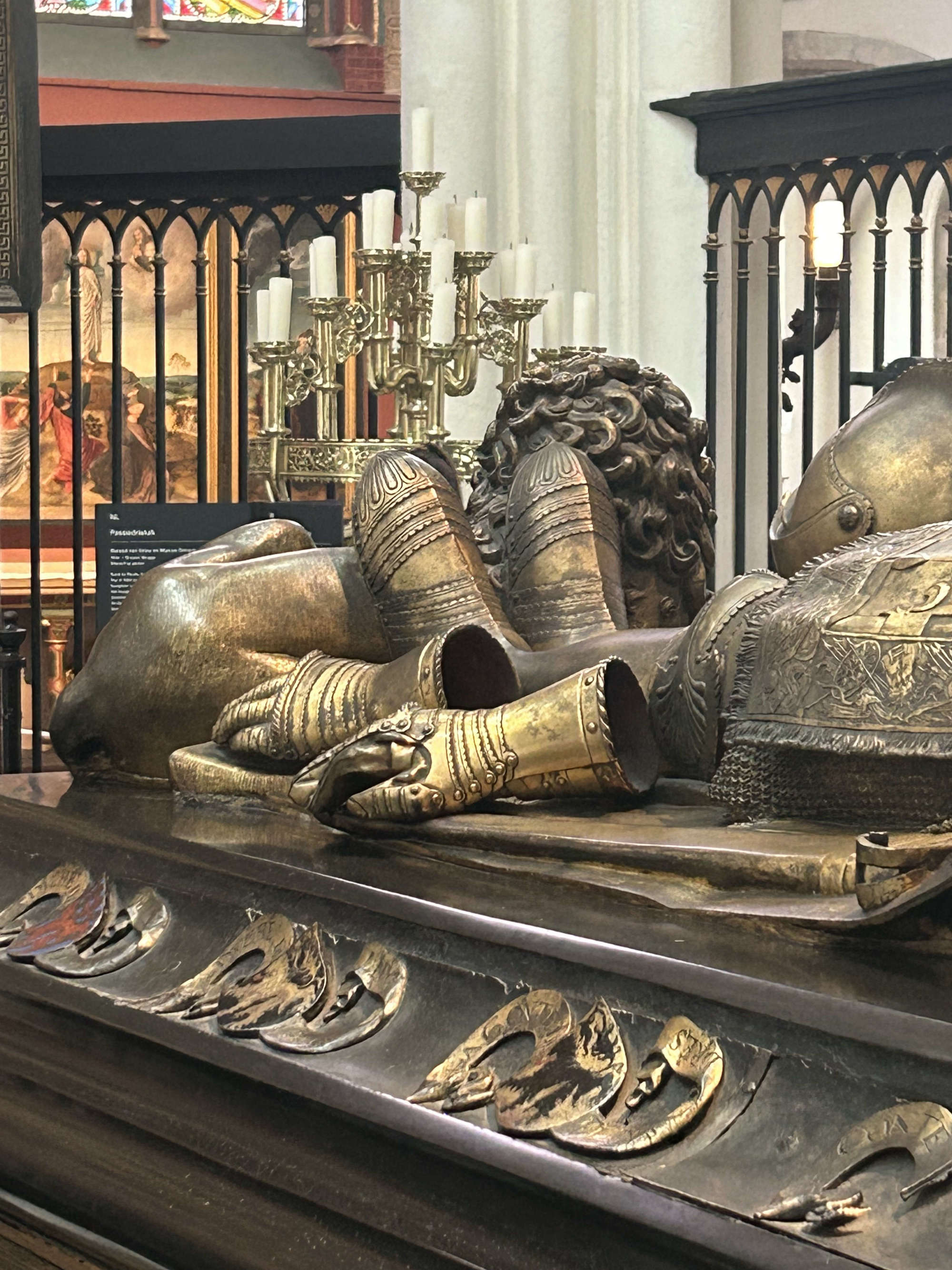 Details of the tombs of Charles the Bold and Mary of Burgundy