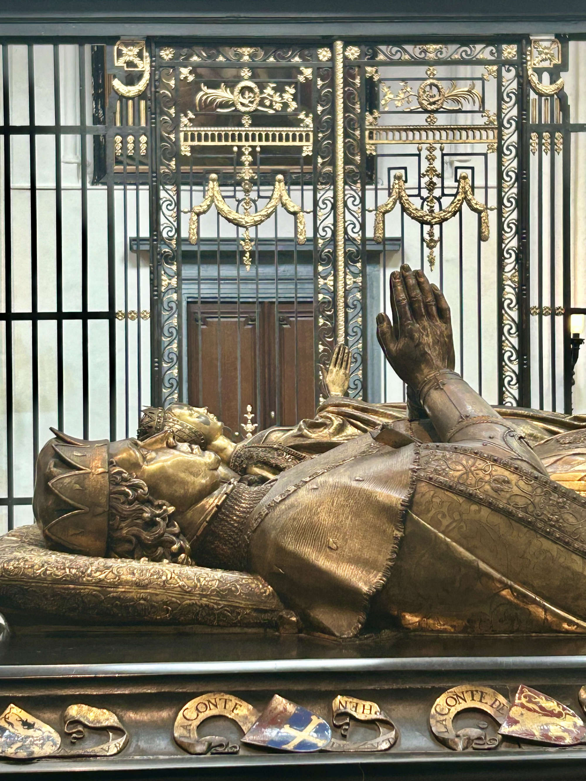 Details of the tombs of Charles the Bold and Mary of Burgundy