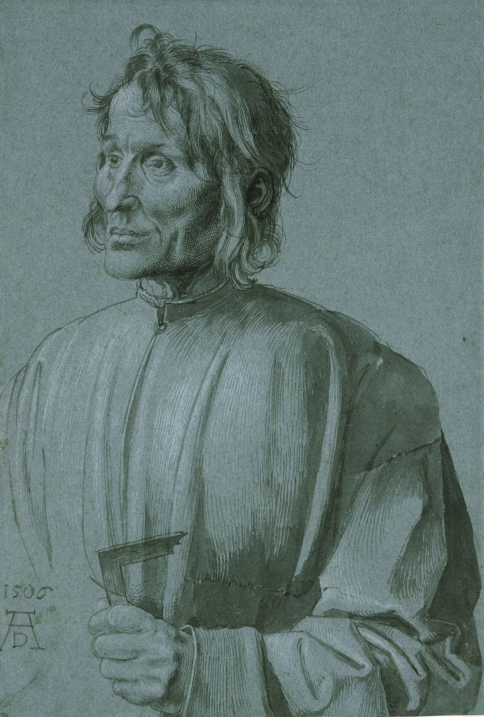 Albercht Dürer, Portrait of Girolamo Todesco (Hieronymus von Augsburg) (1506; drawing; Berlin, Kupferstichkabinett)