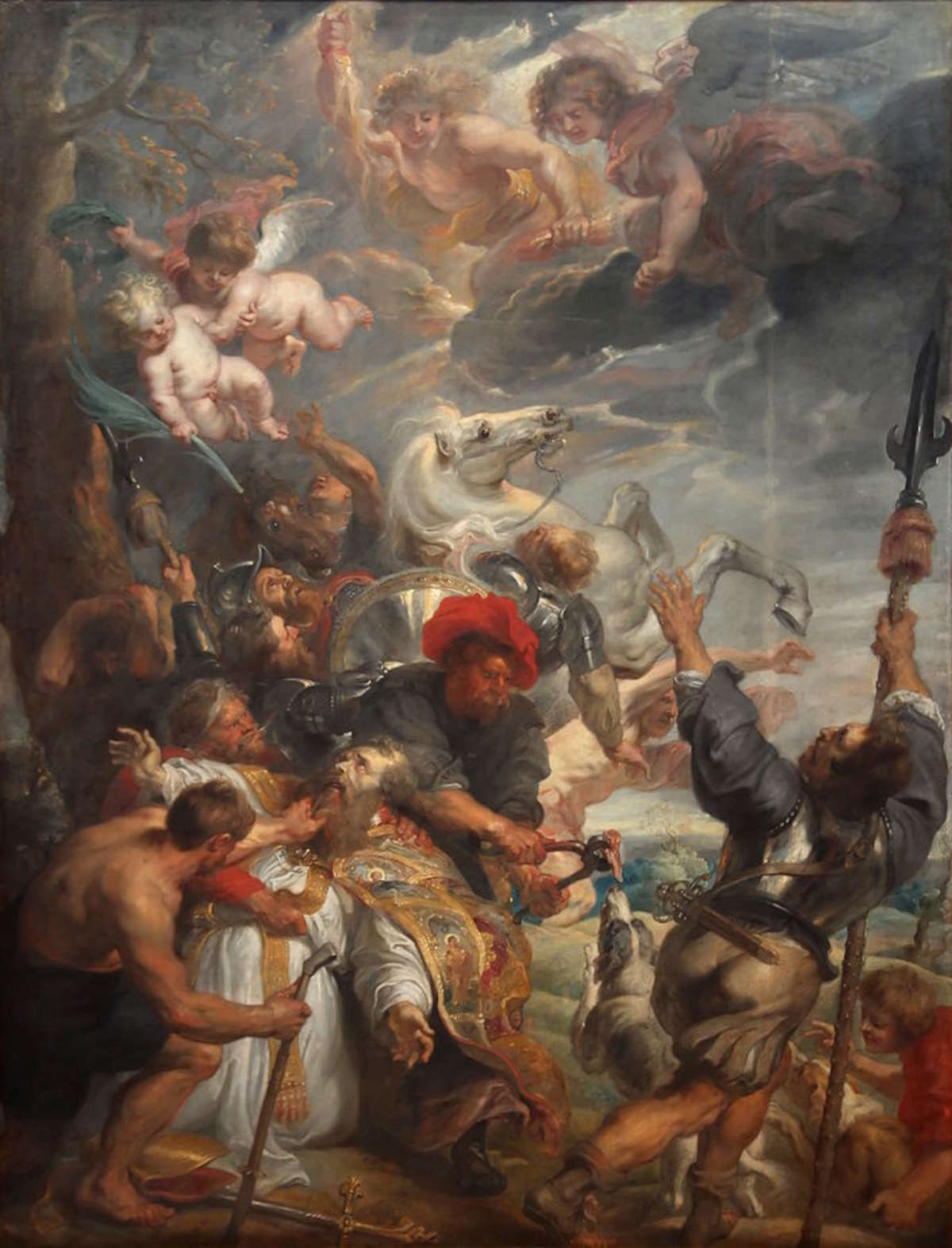 Peter Paul Rubens and workshop, The Martyrdom of St. Lievin (c. 1633, oil on canvas, 455 × 347 cm; Brussels, Musées Royaux des Beaux-Arts)