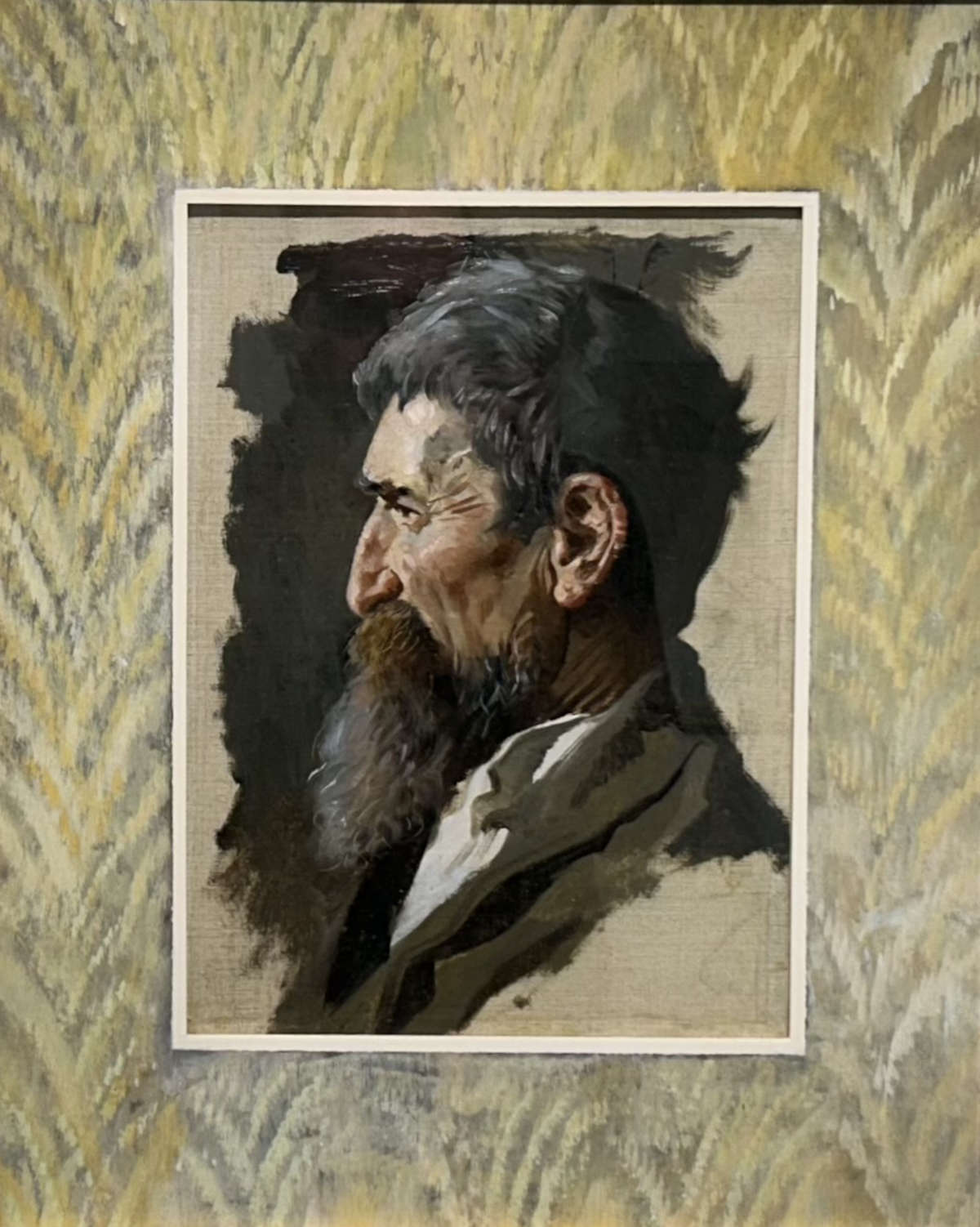 Pietro Aldi, Portrait of Leonardo Coretti (c. 1886; oil on canvas, 35.5 x 24.5 cm; Saturnia, Polo Culturale Pietro Aldi)