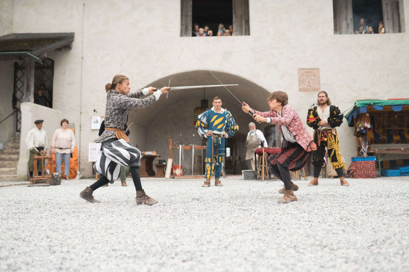 Medieval activities at Hohenwerfen Castle. Credit Salzburger Burgen & Schlösser