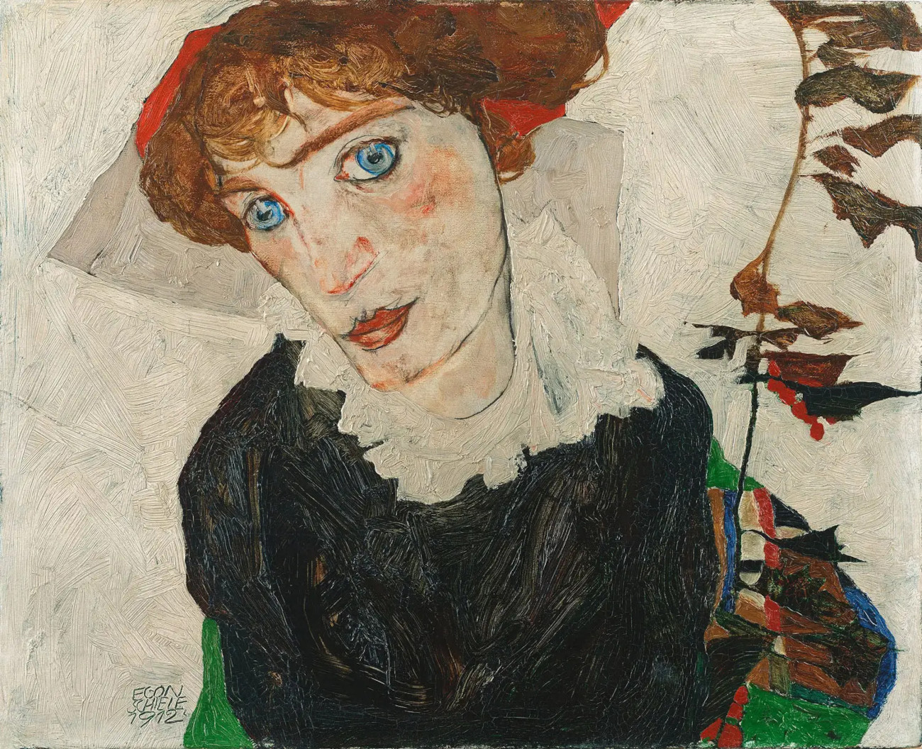 Egon Schiele, Portrait de Wally Neuzil (1912 ; huile sur panneau, 32 x 39,8 cm ; Vienne, Leopold Museum)