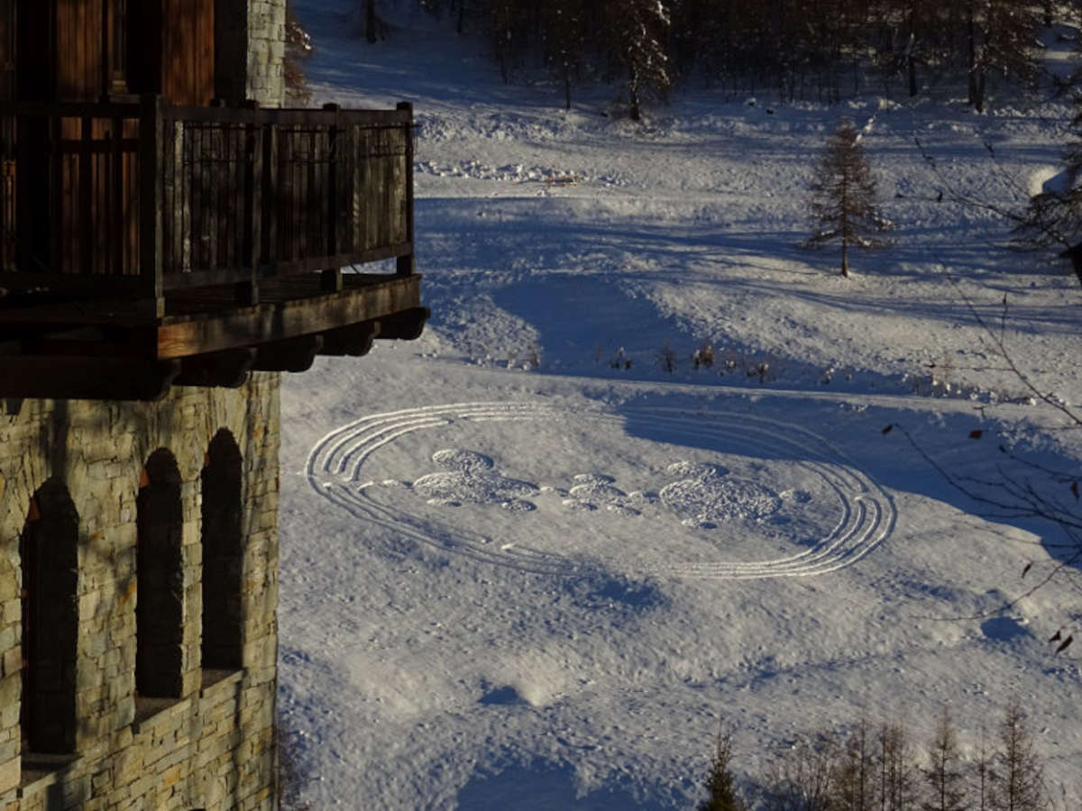 El Laberinto de Nieve de Gamuza, Laberinto de Navidad 2020. Foto: Gian Mario Navillod