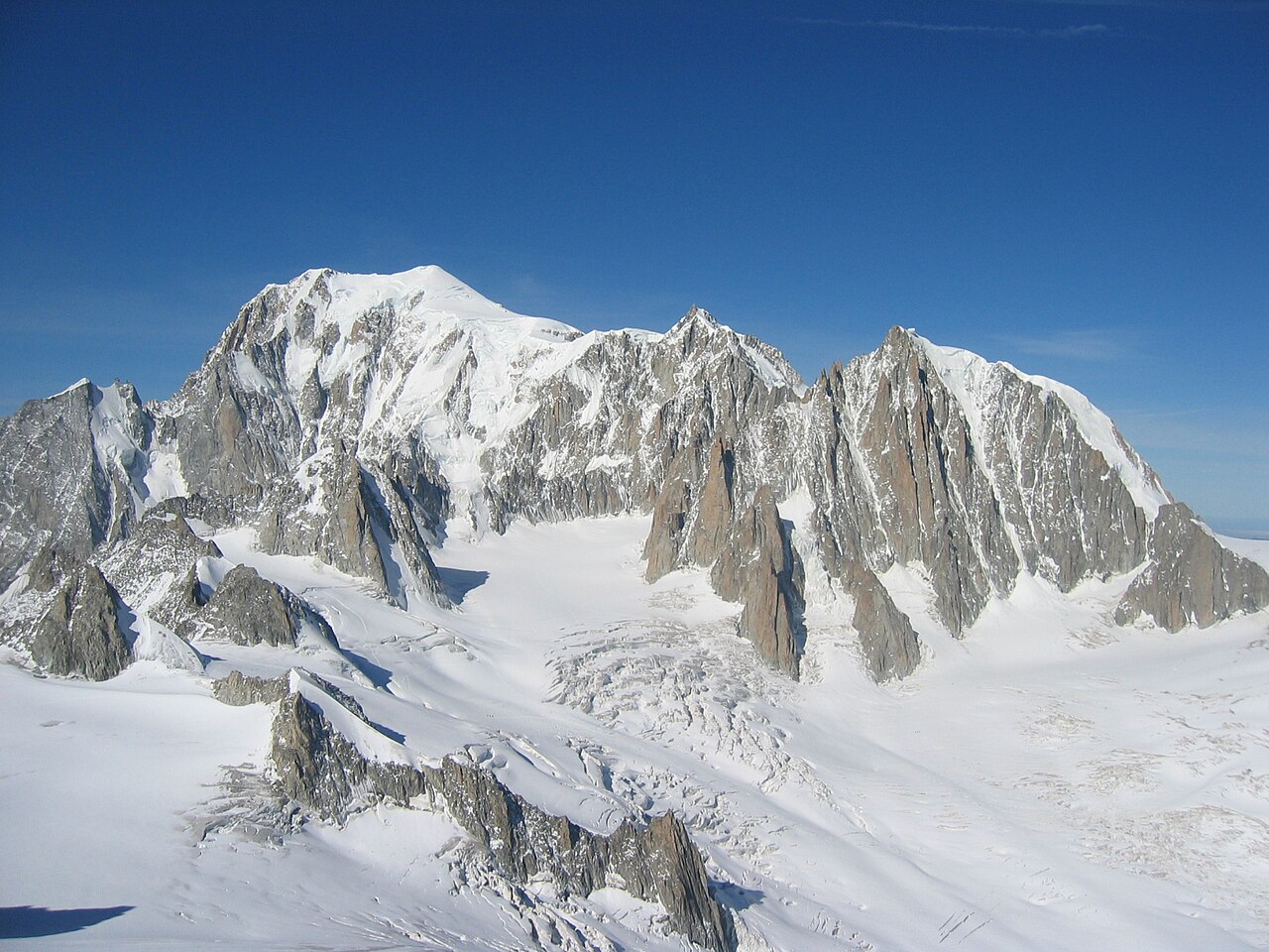 Mont Blanc, italienische Seite. Foto: Franco Pecchio