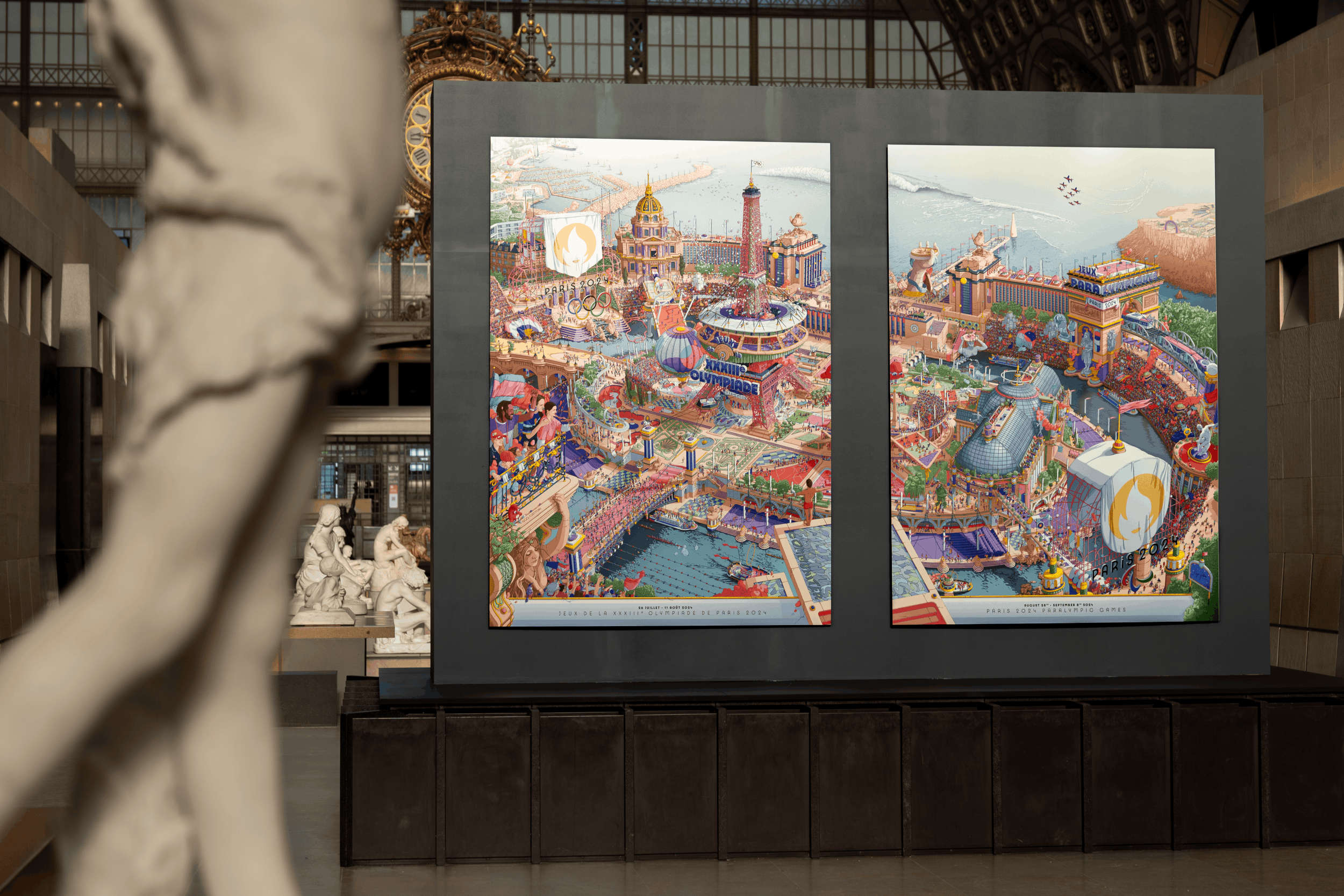 Official posters for the Paris 2024 Games presented at the Musée d'Orsay