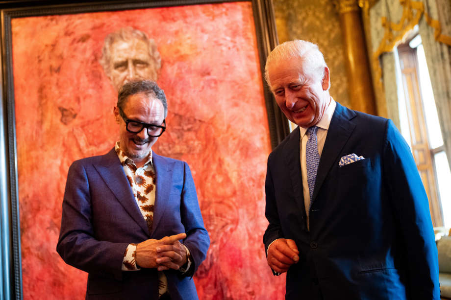 First Official Portrait Of Charles Iii Unveiled In Red And With A