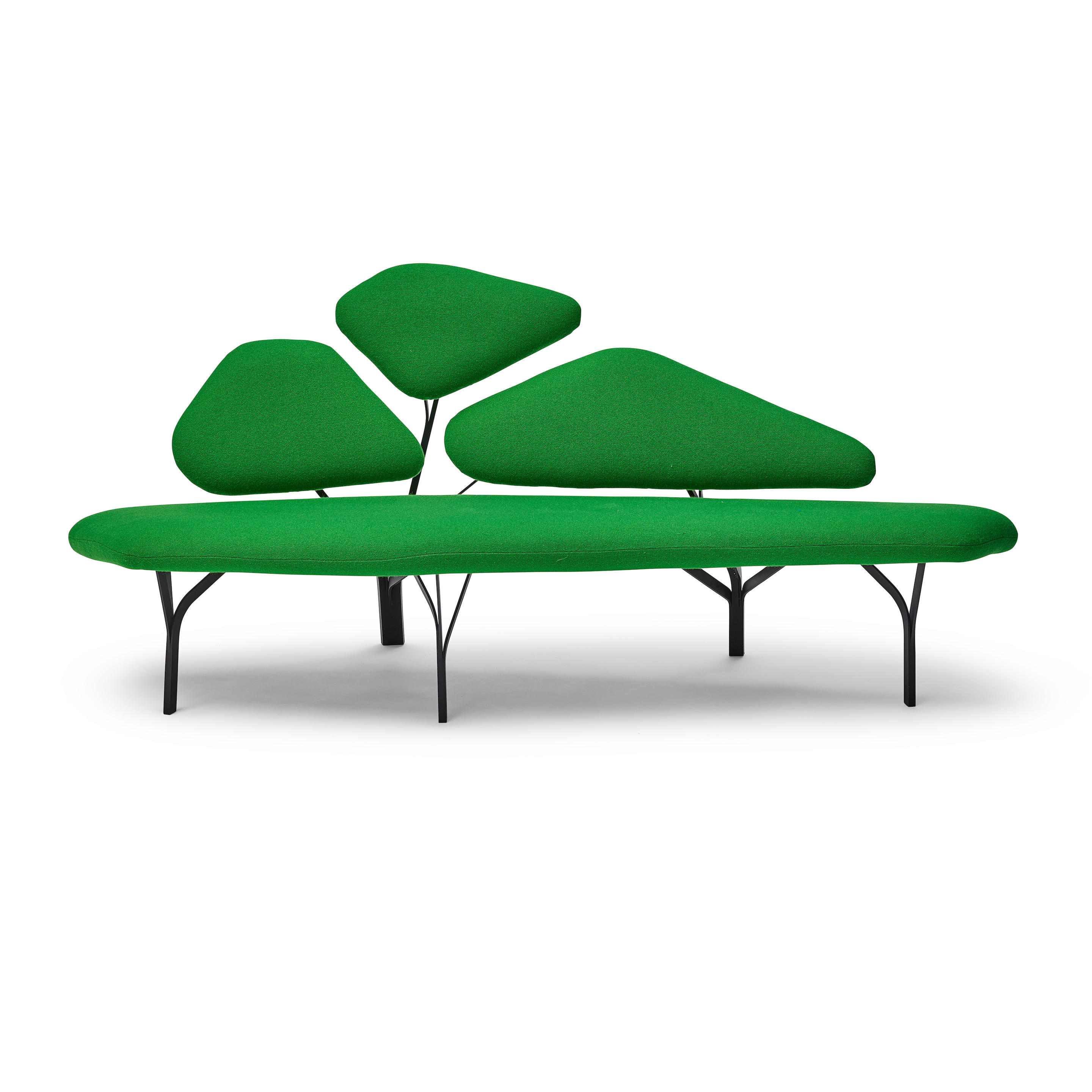 Noé Duchaufour-Lawrance, Borghese Sofa (2018; steel, fabric, 80 x 183 x 74 cm)