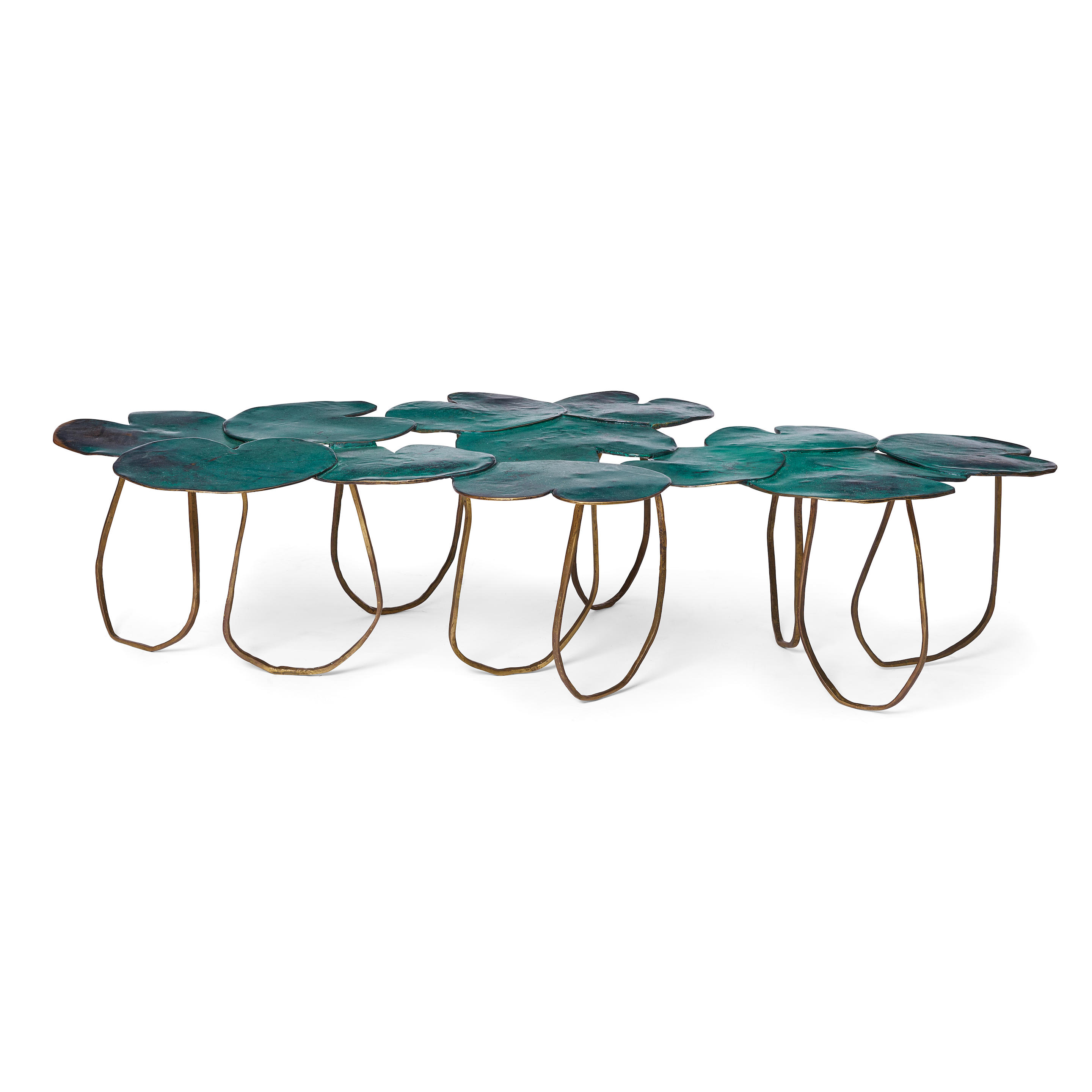 Paula Swinnen, Lilypad Coffee Table (2014; bronze, 48.5 x 203 x 104 cm)