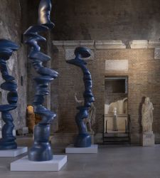 In den Diokletiansthermen, eine große Einzelausstellung der Skulpturen von Tony Cragg aus den letzten zwanzig Jahren