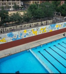 New York, ein wunderschönes Wandgemälde von Keith Haring ist in Gefahr