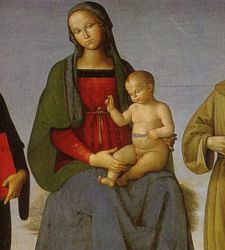 Perugino's Tezi Altarpiece from the National Gallery of Umbria on display in Lecco. 