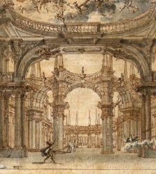 Turin, die Geschichte des Theaters zwischen dem 18. und 19. Jahrhundert wird im Palazzo Madama mit szenografischen Zeichnungen erzählt