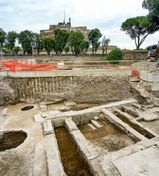 Roma, una fullónica, mosaicos y hallazgos arqueológicos resurgen de las excavaciones de la Piazza Pia