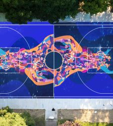 An artist's basketball court in Piacenza: here is Kot&eacute;'s playground