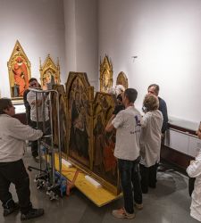 Florenz, das wertvolle Triptychon von Spinello Aretino in der Galleria dell'Accademia wird restauriert