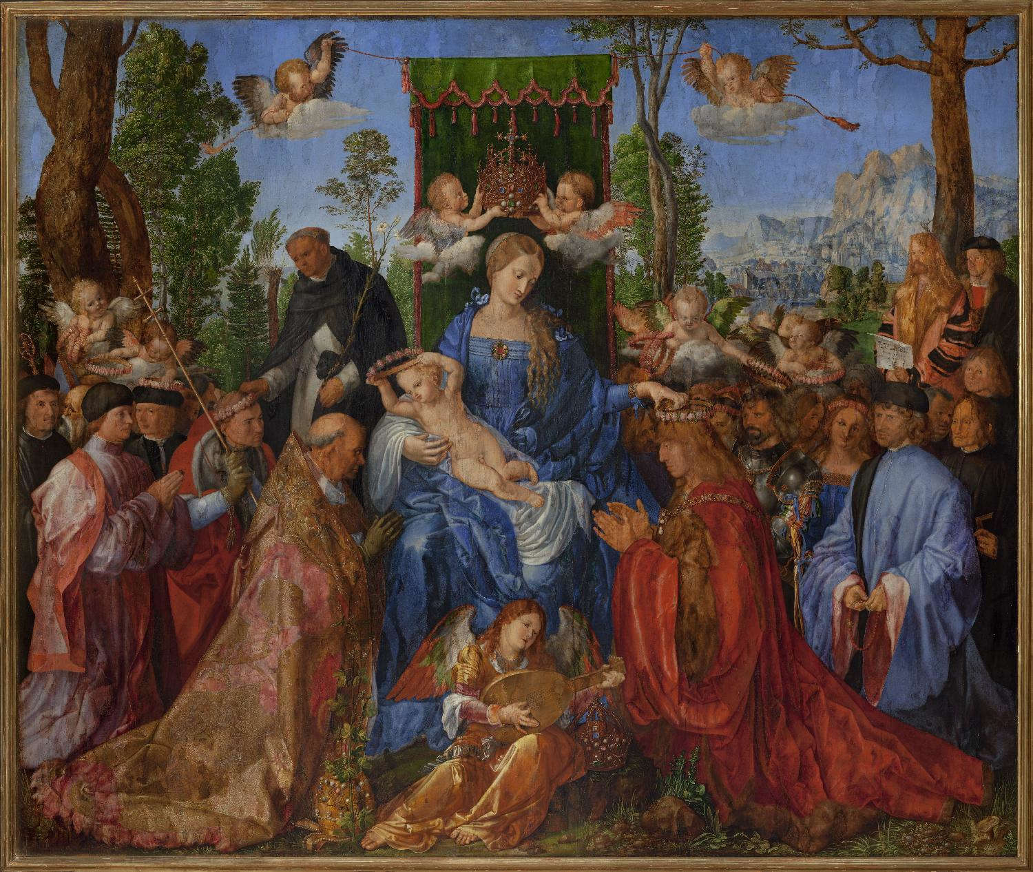 Albrecht Dürer, The Feast of the Rosary (1506; oil on panel, 162x194.5 cm; Prague, Národní Galerie)