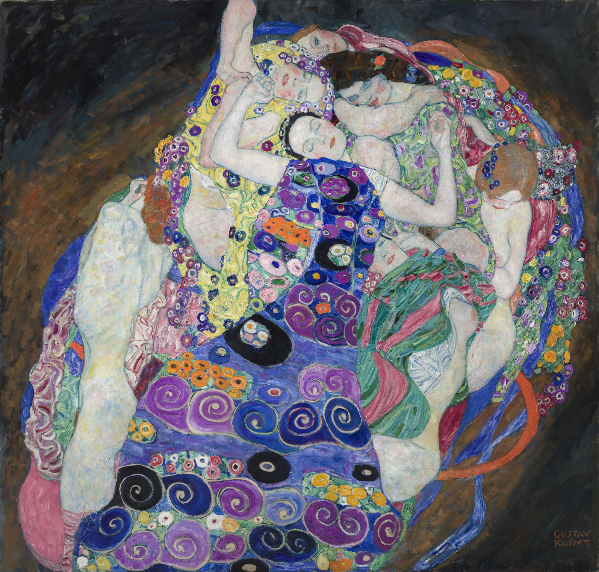 Gustav Klimt, The Virgin (1912 - 1913; oil on canvas, 190 × 200 cm; Prague, Národní Galerie)