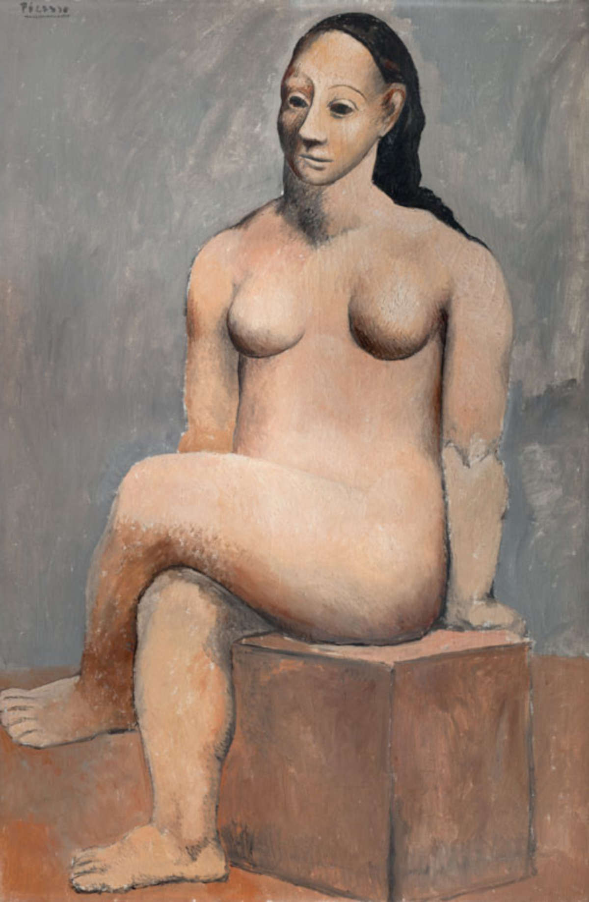 Pablo Picasso, Seated Nude (1906; oil on canvas, 151 x 100 cm; Prague, Národní Galerie)