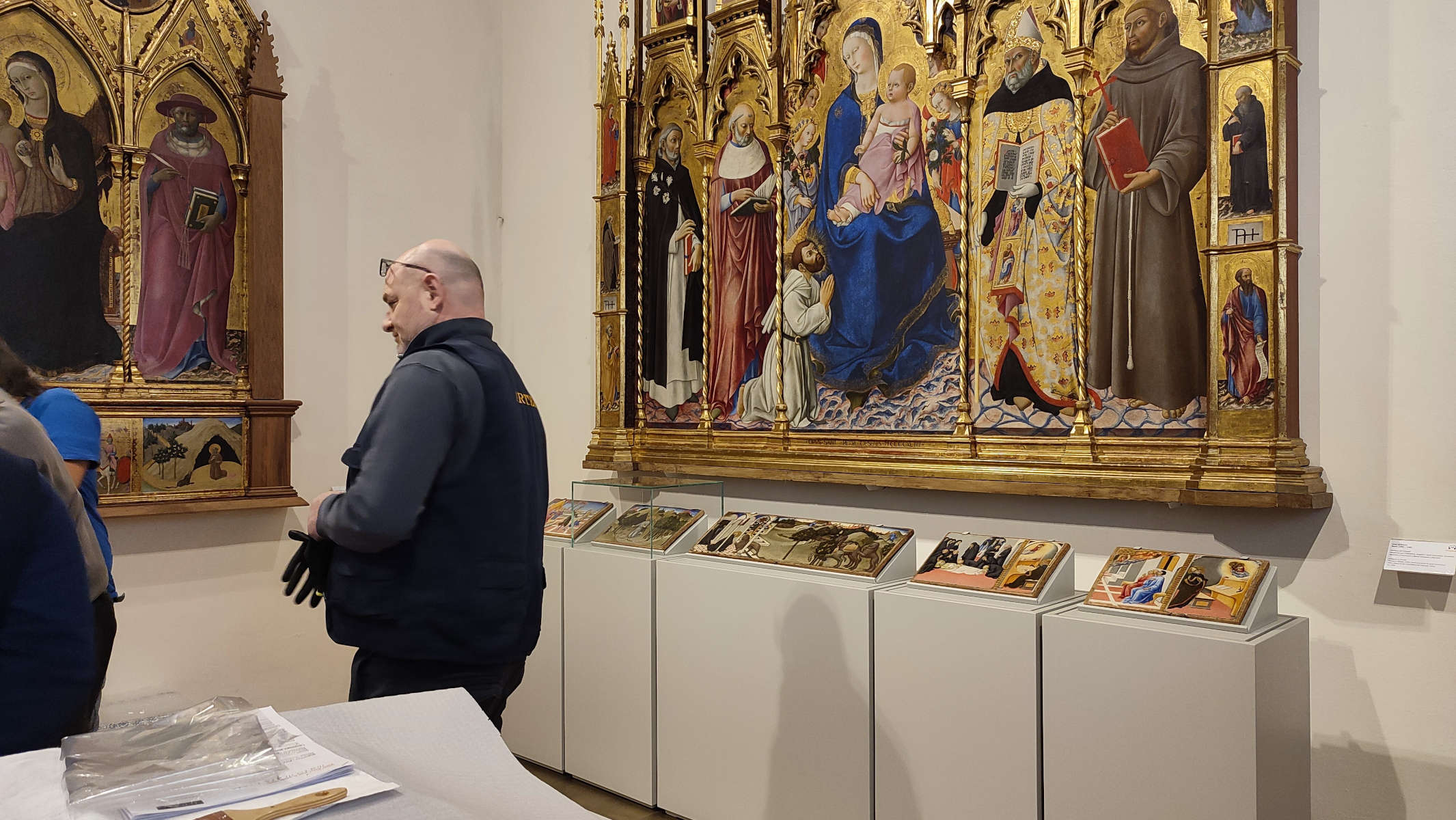 Preparations for the reassembly of the Gesuati Polyptych at the Pinacoteca Nazionale di Siena