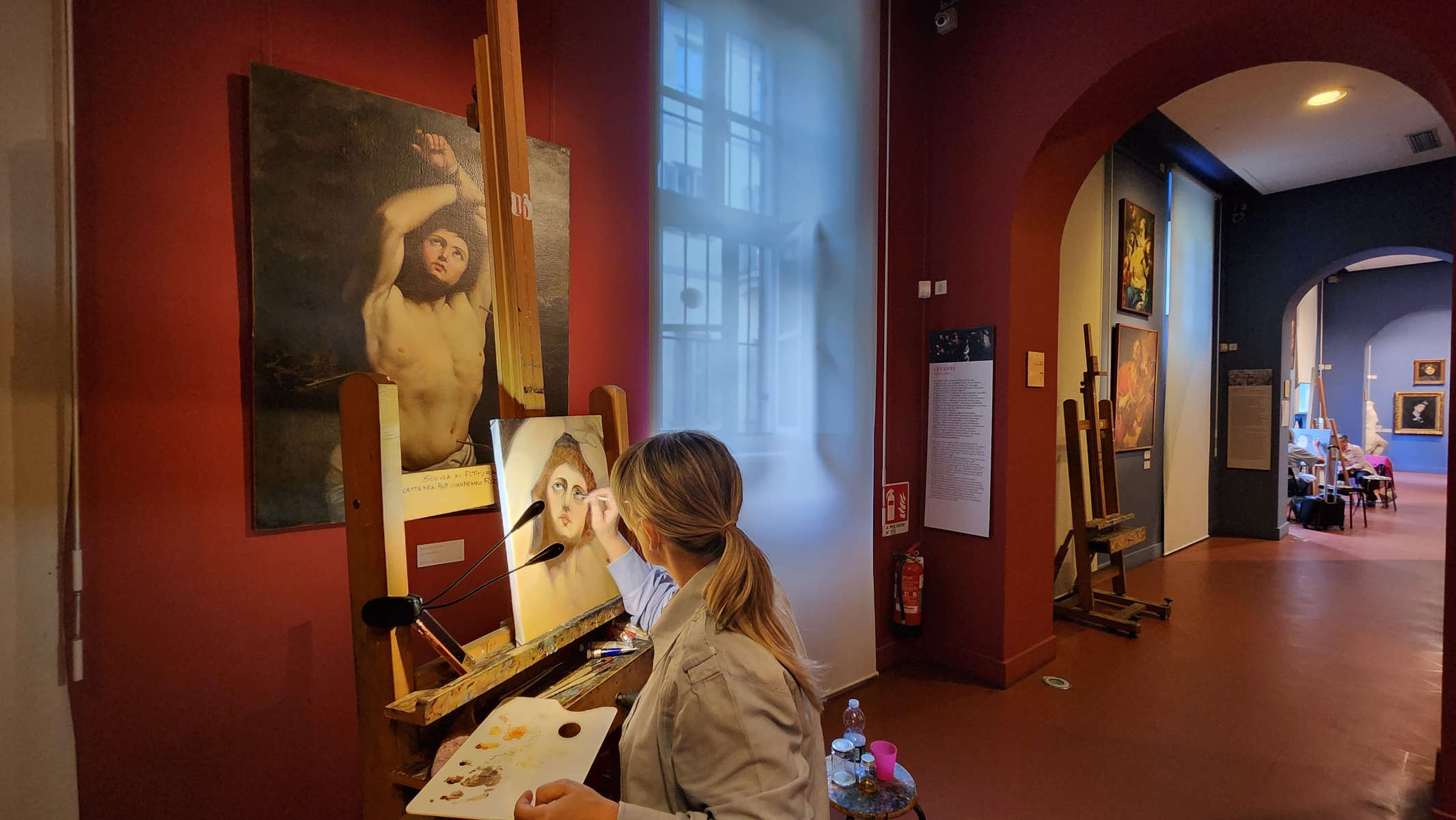 Curso de pintura en la Pinacoteca Albertina de Turín. Foto: Finestre Sull'Arte