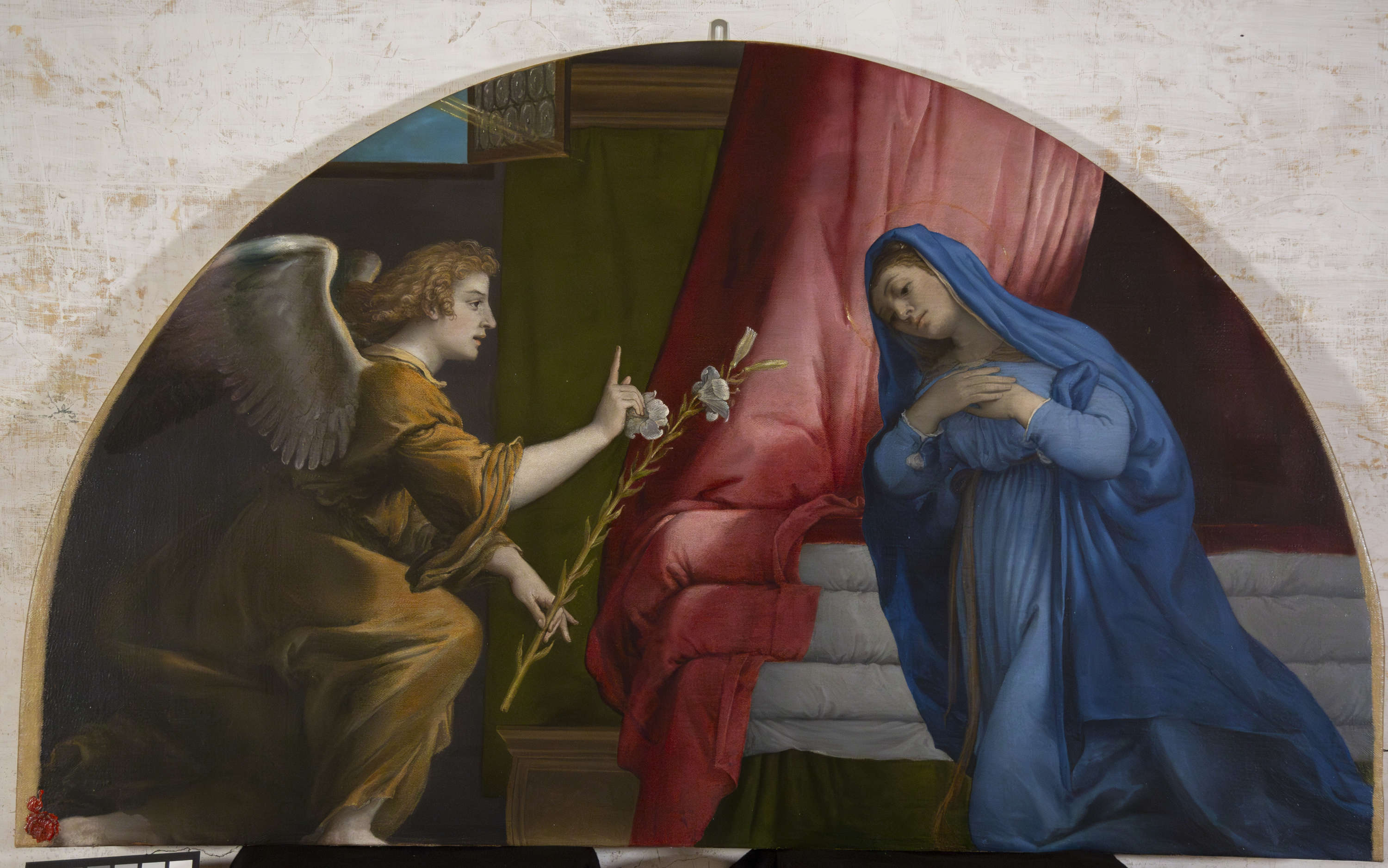 Lorenzo Lotto, Annunciation (1532; oil on canvas, 95.2 x 154 cm; Jesi, Pinacoteca Civica di Palazzo Pianetti)