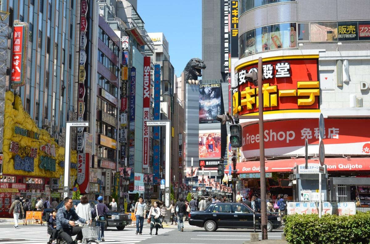 La tête de Godzilla à Kabuki-cho. Photo : Blueberry Travel